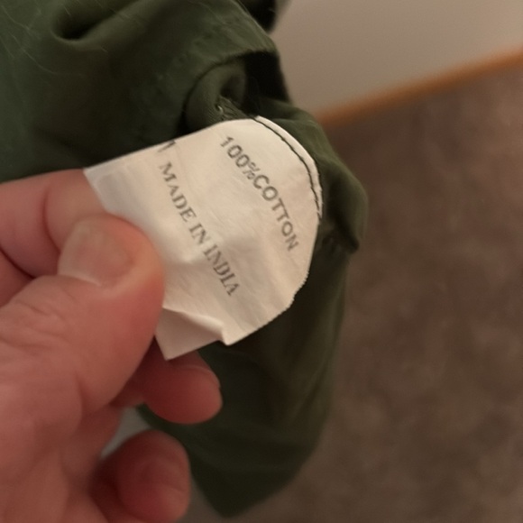 EShakti women’s dress, Sz 10, 100% Cotton Army Green, pockets, smocked waist. 💚 - Picture 8 of 9